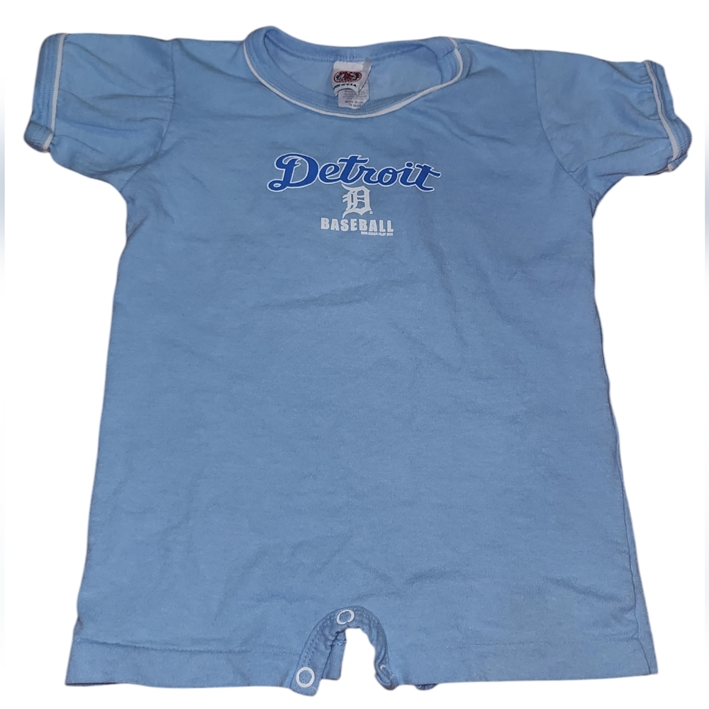 Bimm Ridder Vintage Detroit Tigers Blue Infant One Piece Bodysuit Size 24m